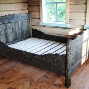 Двуспальная кровать в скандинавском стиле
